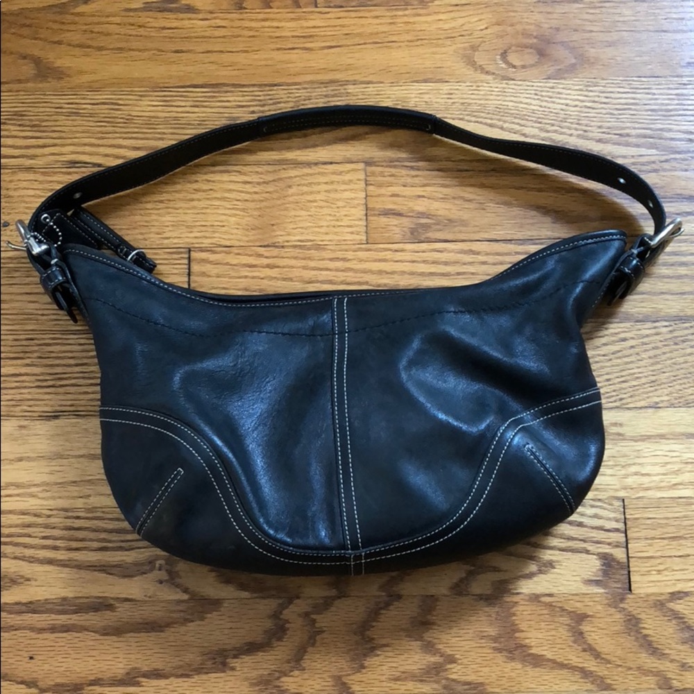 Black Coach Leather Purse